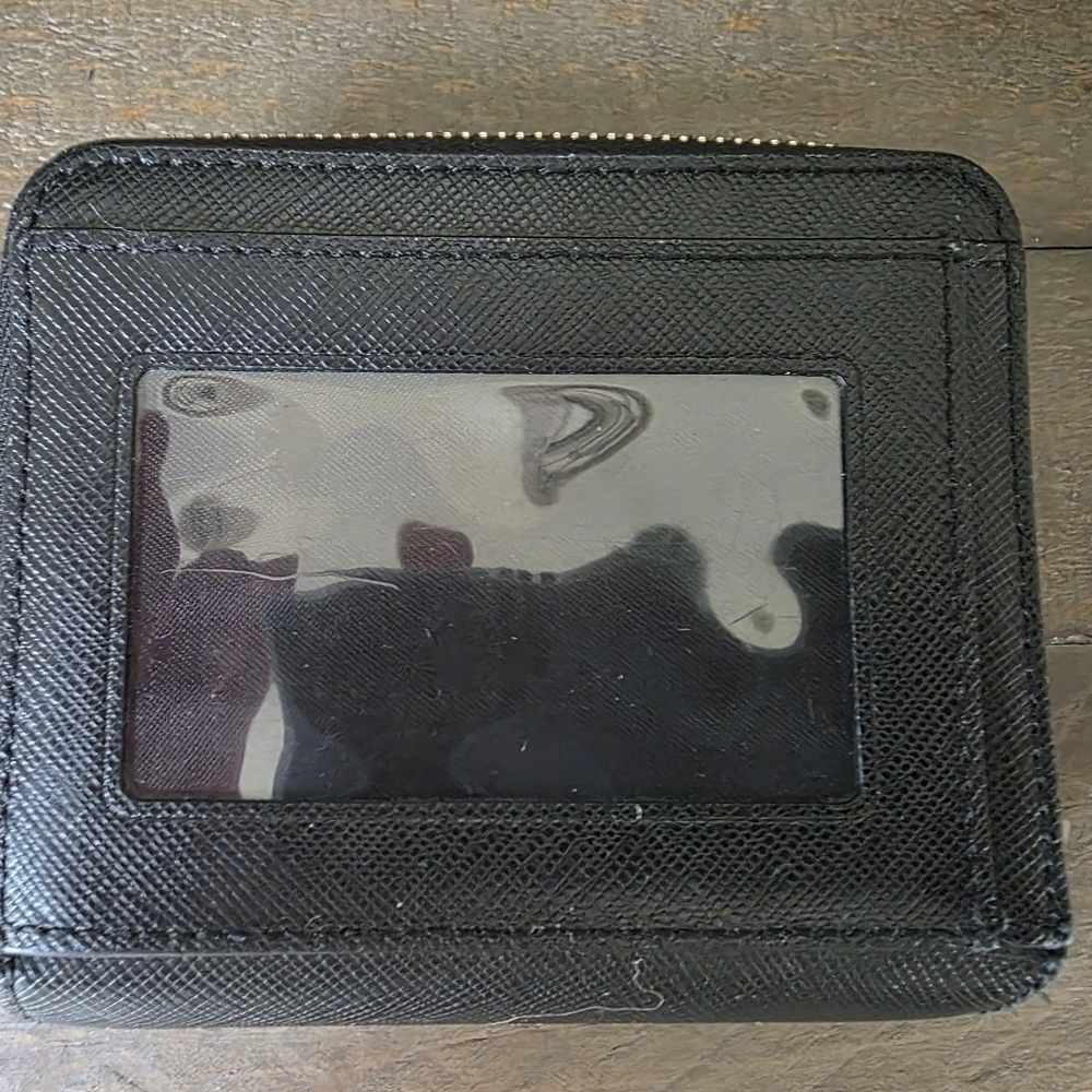 Kate Spade Smooth Black Leather Tote With Small Zip Around  Bi Fold Wallet - Picture 14 of 16